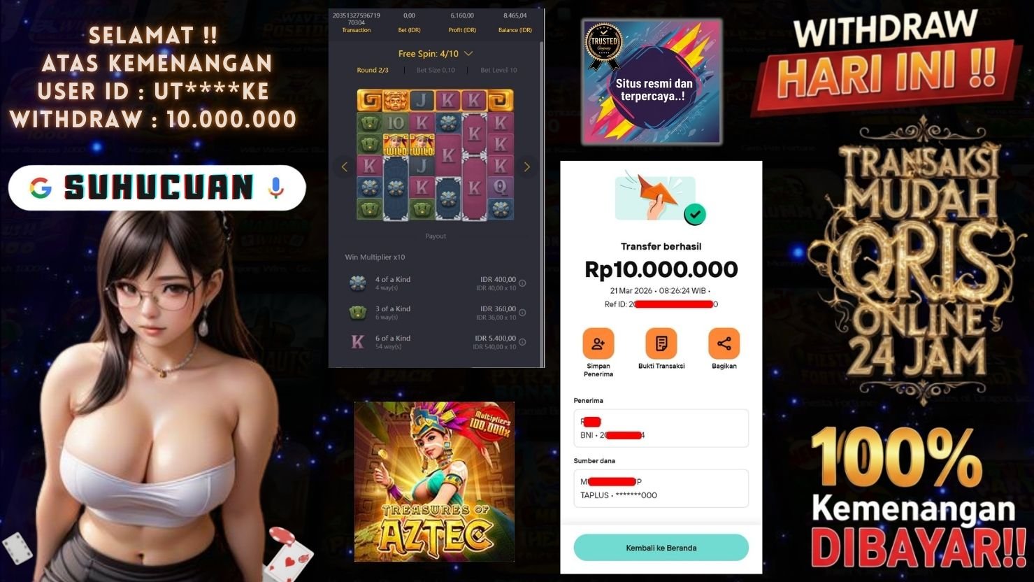 SUHUCUAN JACKPOT SLOT TREASURES OF AZTEC